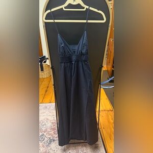 Aritzia Babaton Encourage poplin maxi dress in navy blue